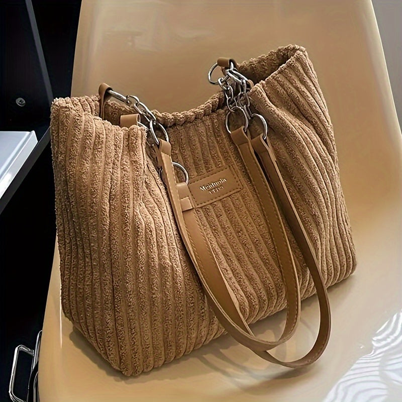 Esmée™ | Elegante Corduroy Tas met Kettingband